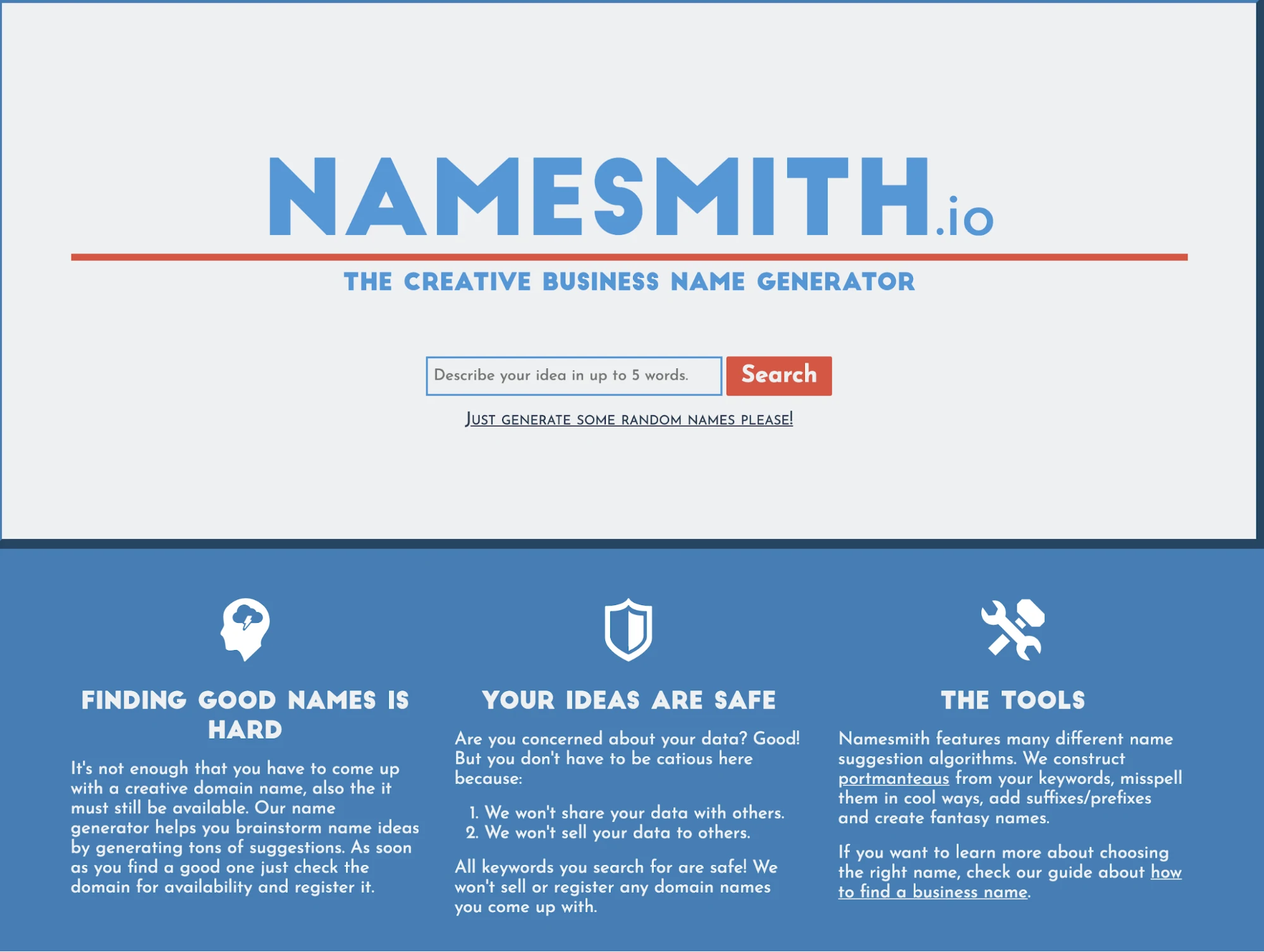 NameSmith business name generator
