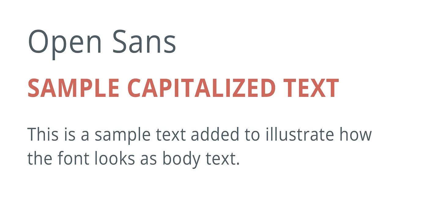 Best font for Shopify store: Open Sans