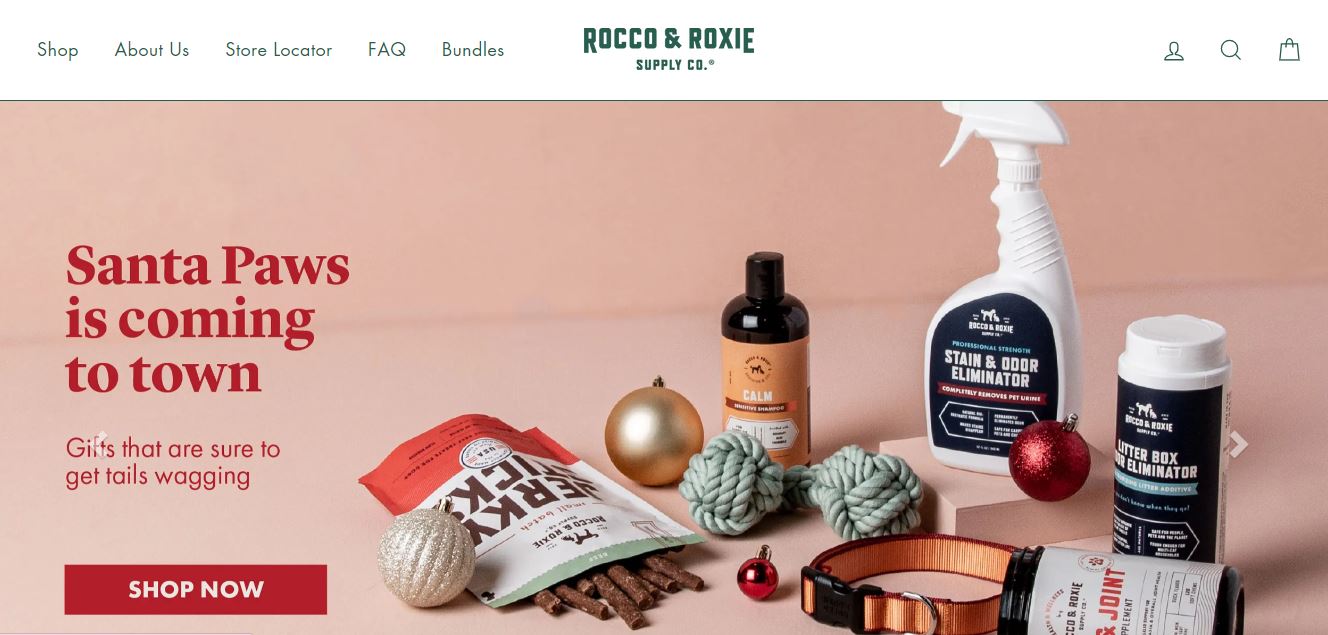 Shopify pet store: Rocco & Roxie Supply Co