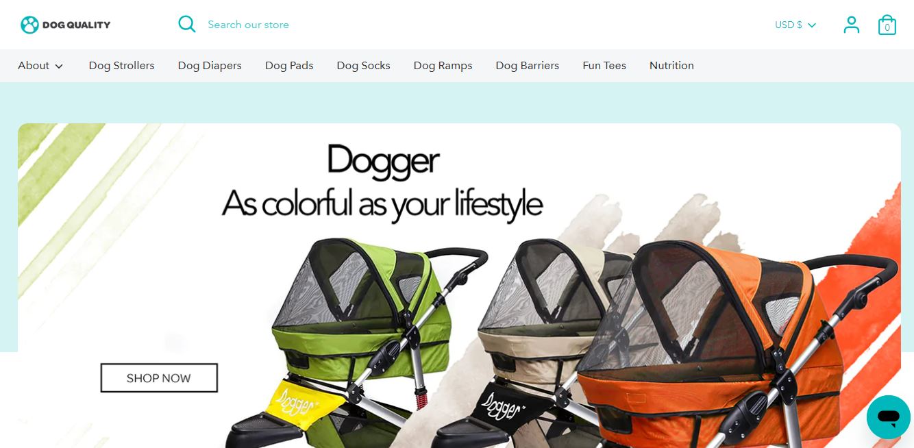 Shopify pet store: Dog Quality