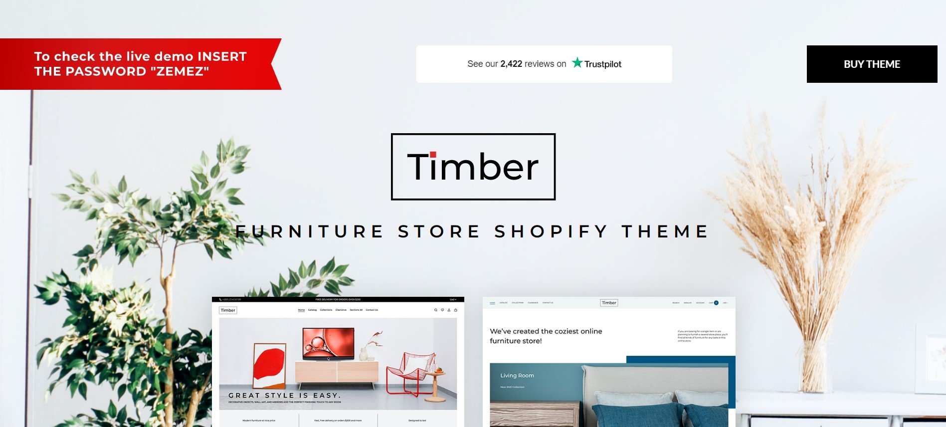 Timber Shopify furniture theme