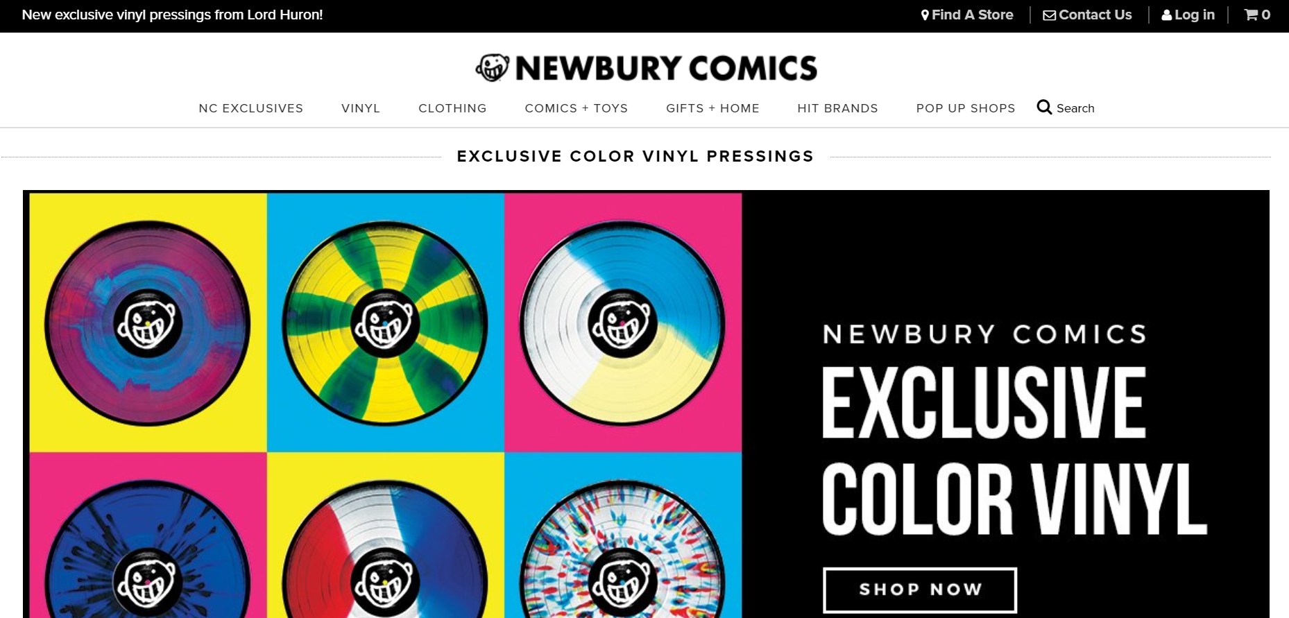 Newbury Comics Shopify music store