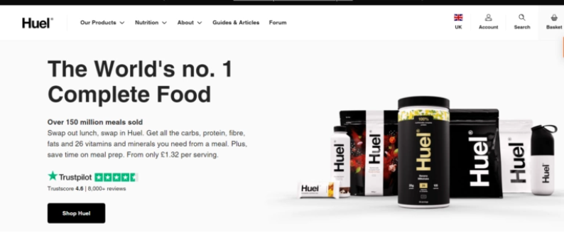 Huel is in top Shopify Stores in USA