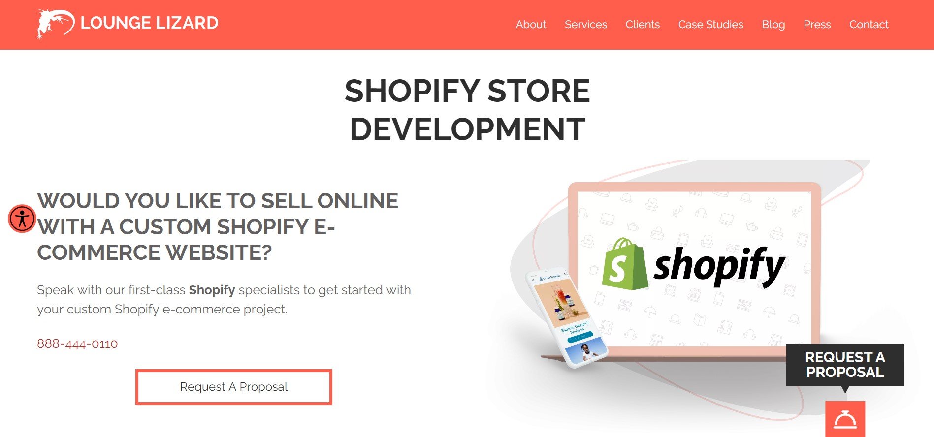 Shopify eCommerce website development: Lounge Lizard