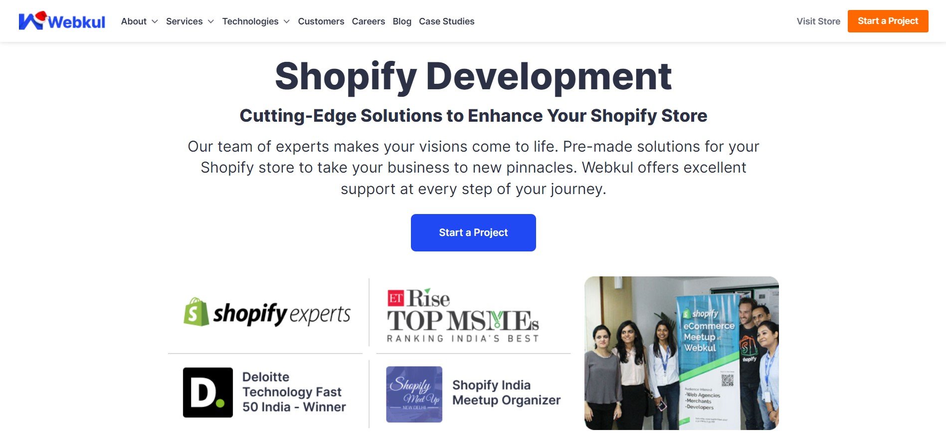 Shopify eCommerce store development: Webkul