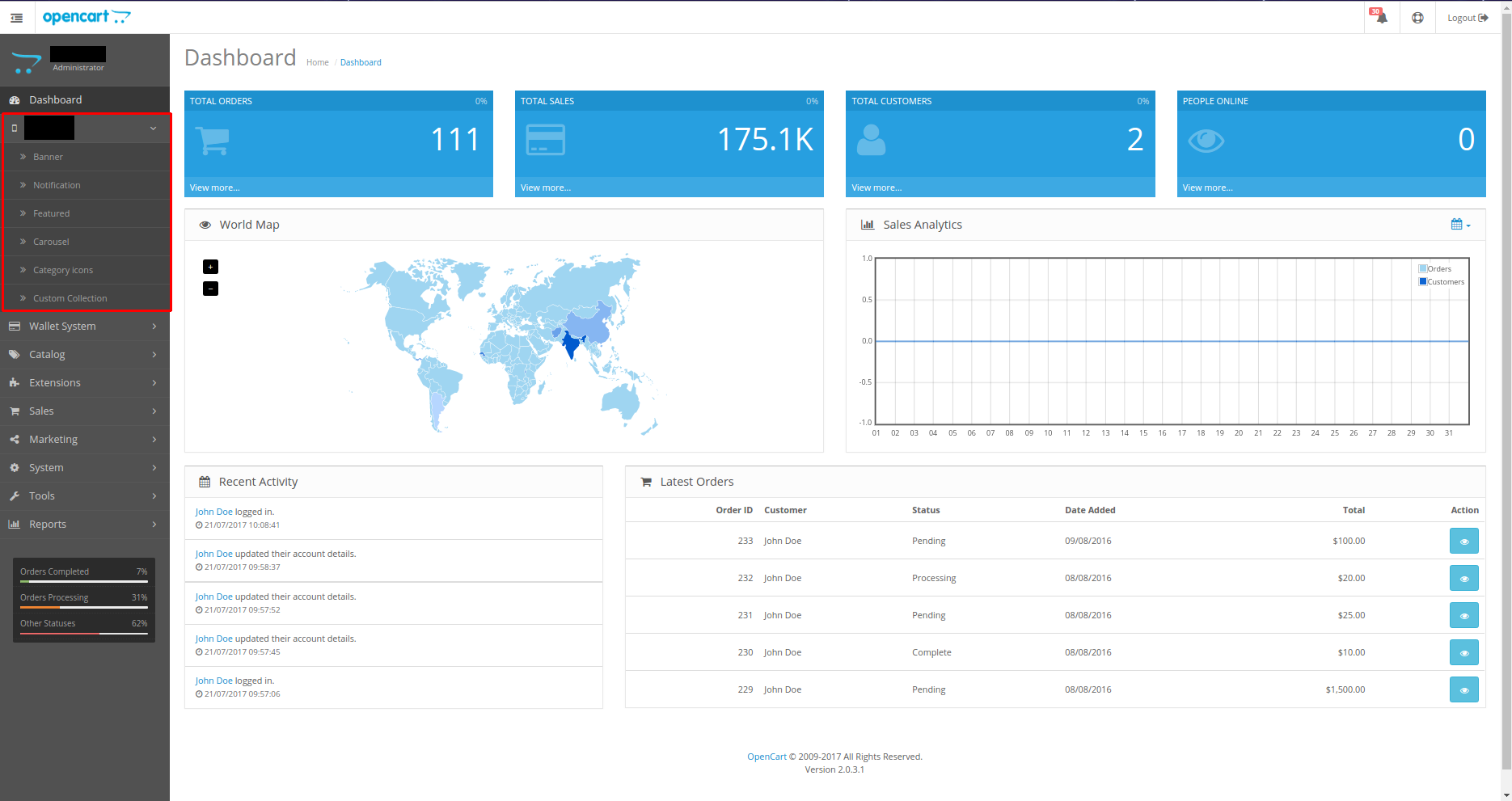 Shopify vs OpenCart: OpenCart ease of use