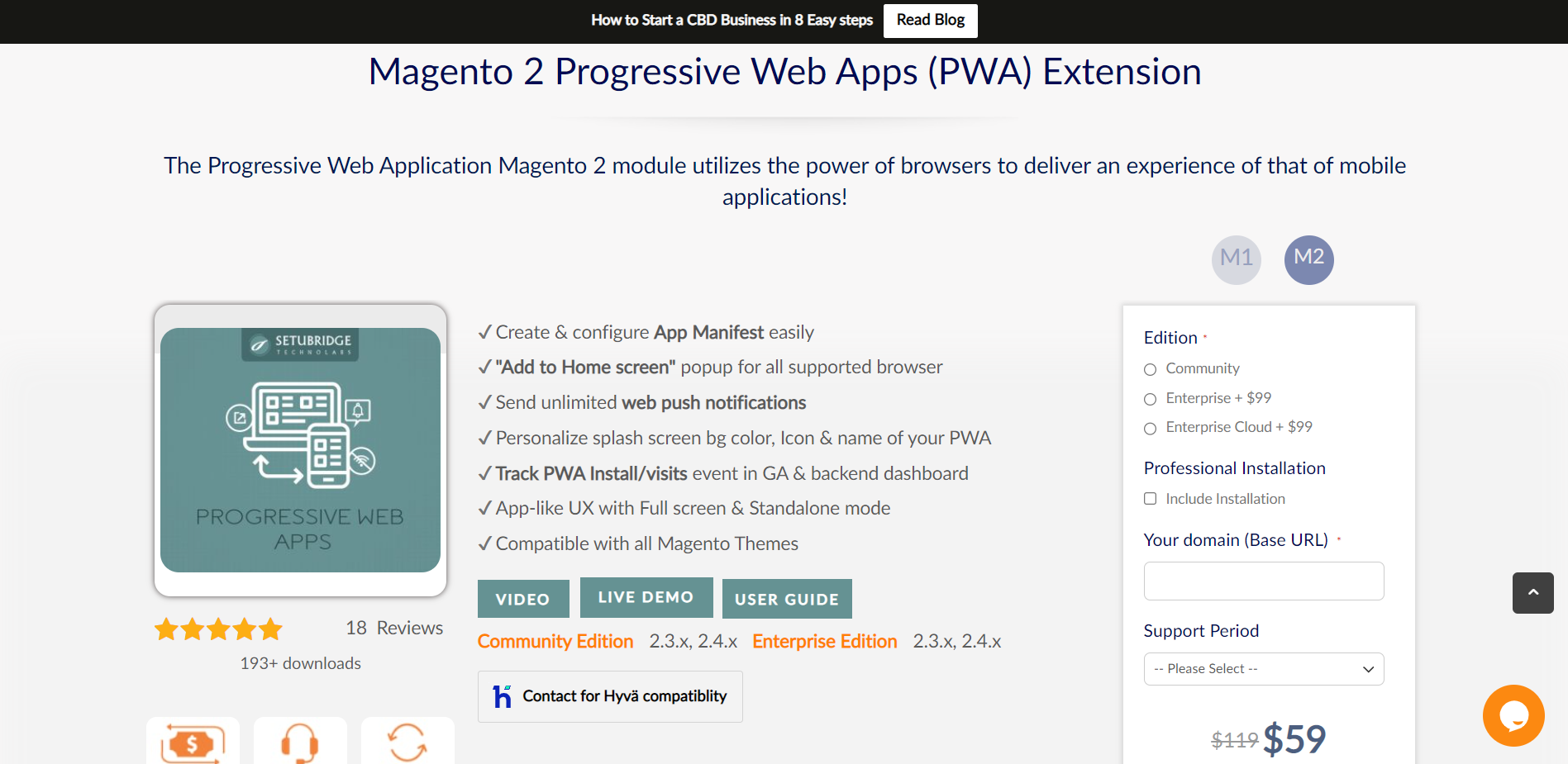 Magento 2 PWA extension by SetuBridge