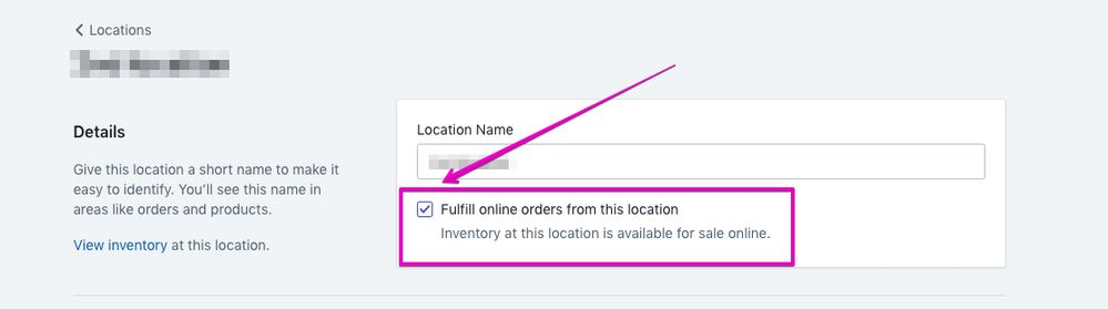 Restrict other locations from fulfilling online orders