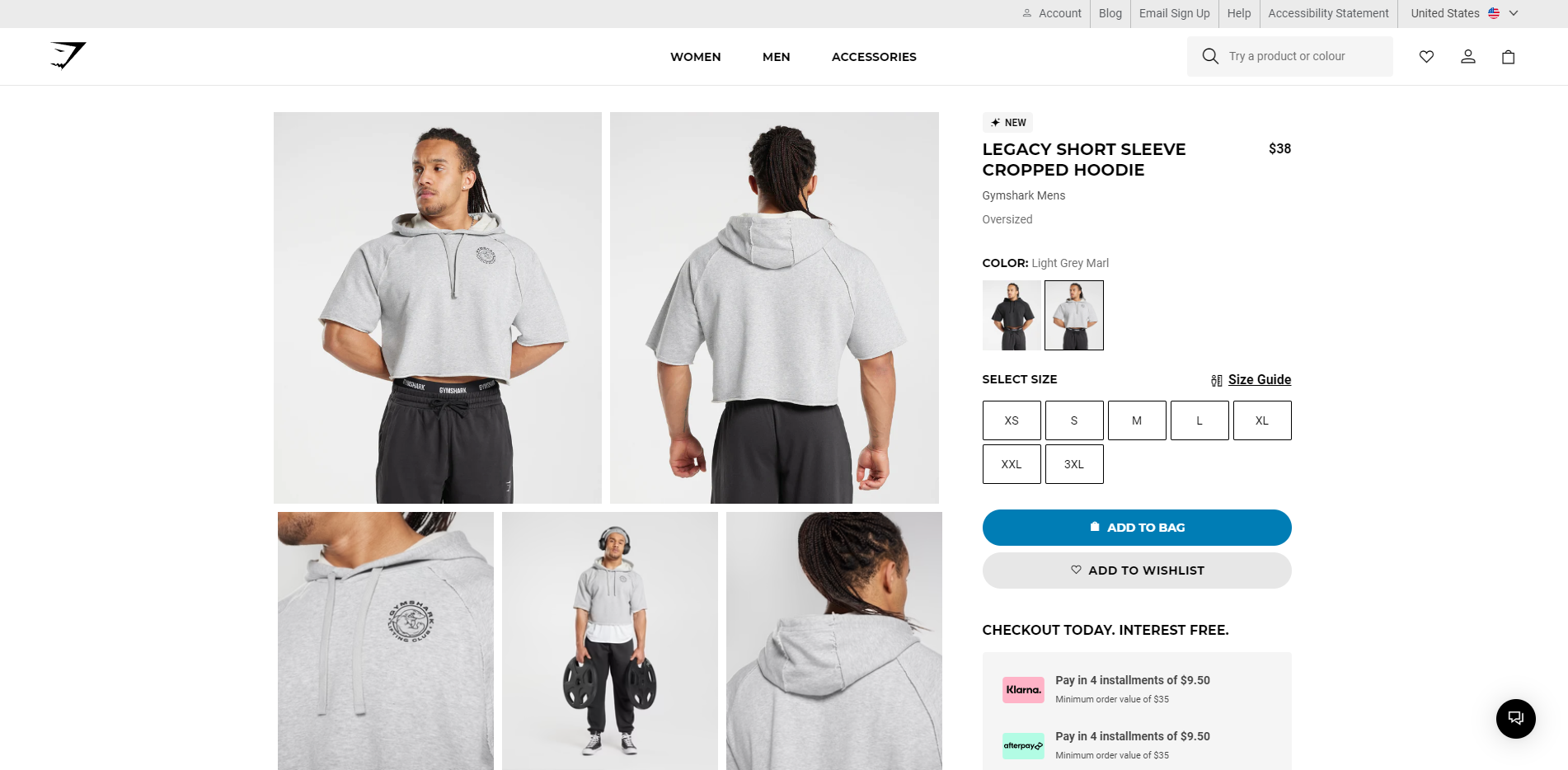 Legacy Short Sleeve Crop Hoodie