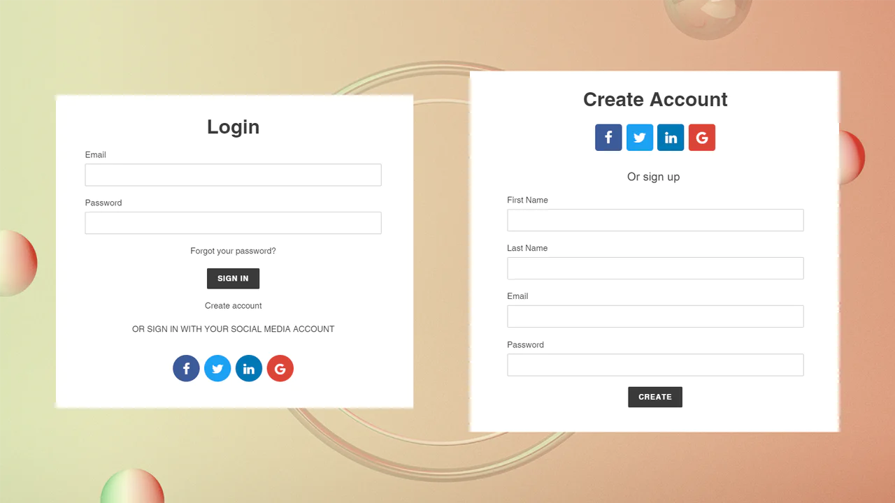 Login With Social Account