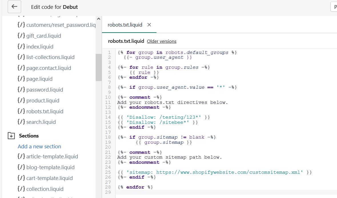 shopify seo tips and tricks: Modifying The robot.txt File