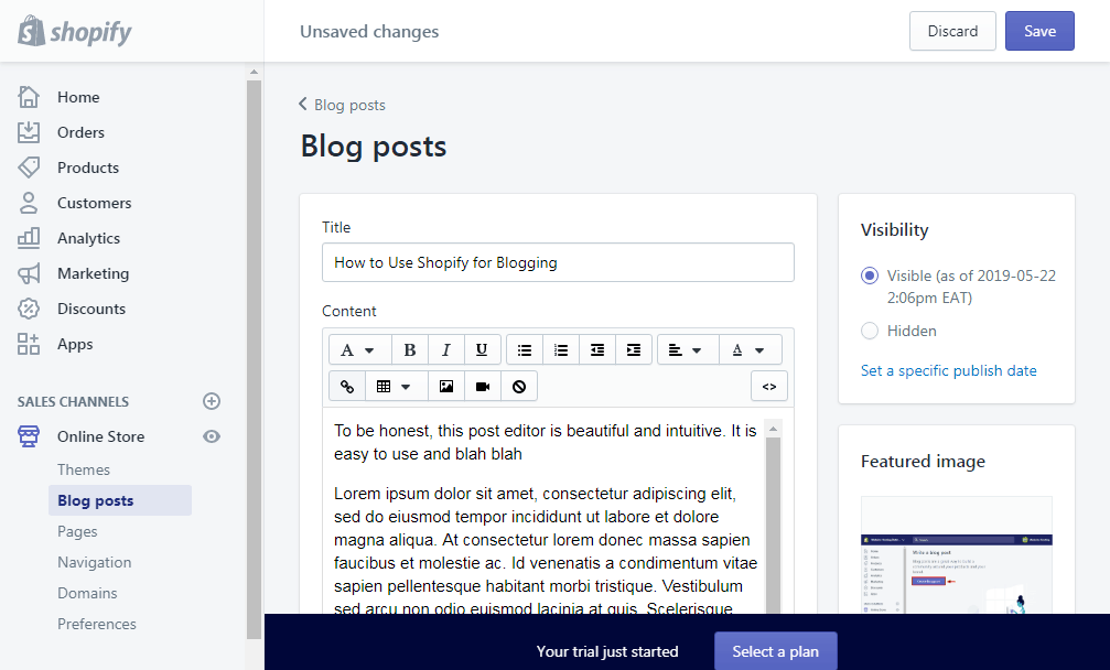 Launch A Blog Section