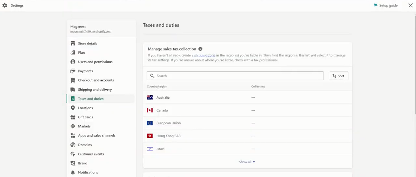 Configuring Taxes And Legal Policies