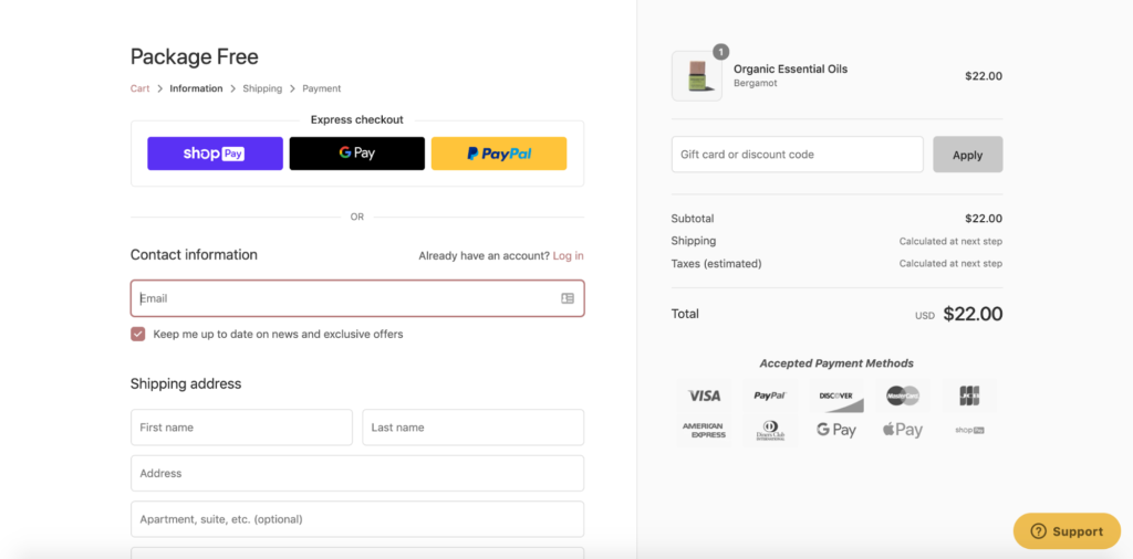 Clean and Secured Checkout Process