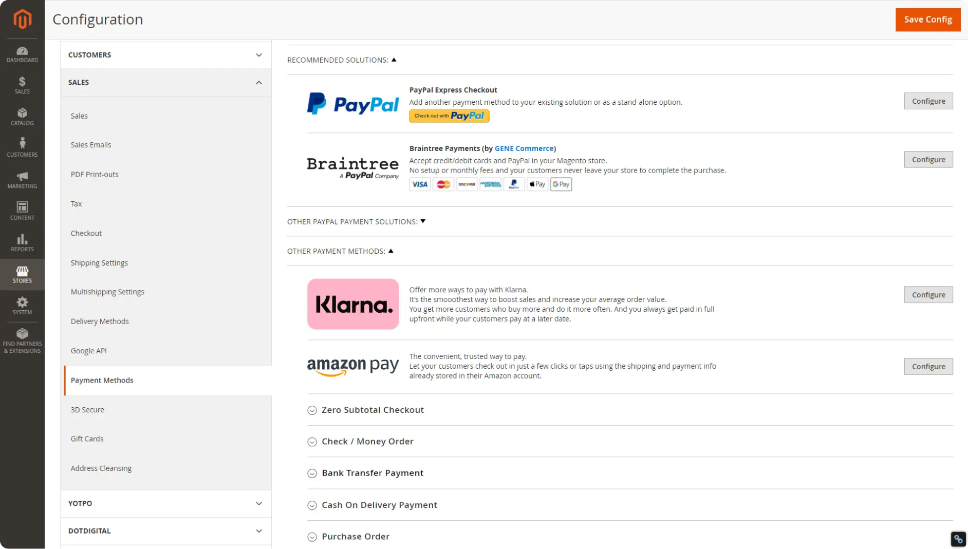 Magento 2 supports multiple payment methods