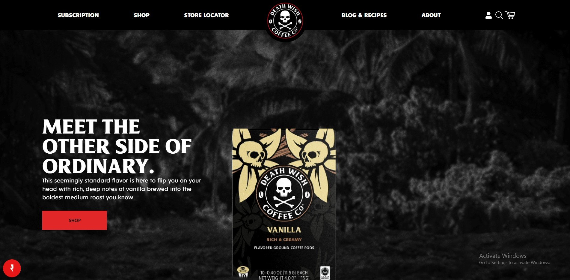 Shopify B2B examples: Death Wish Coffee