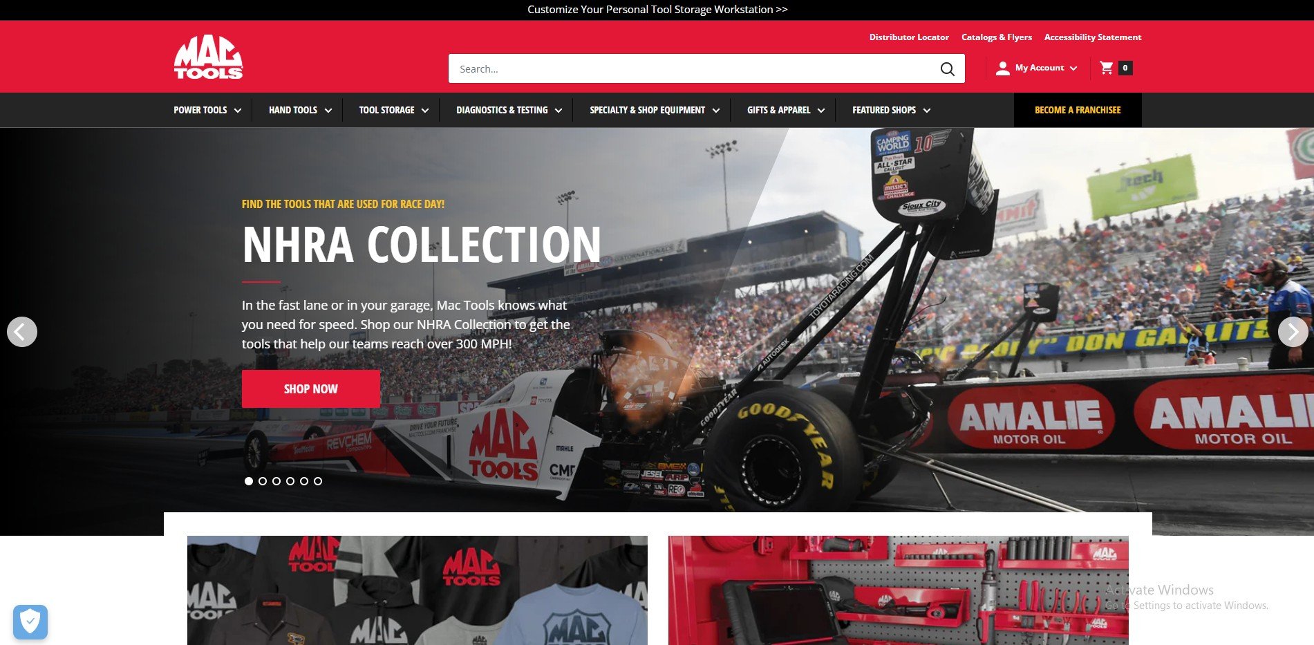 Shopify B2B examples: Mac Tools