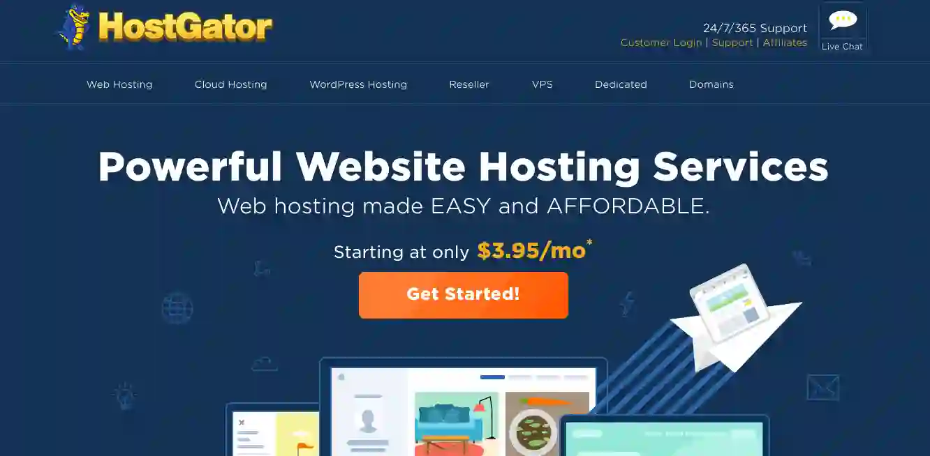 HostGator hosting provider for eCommerce
