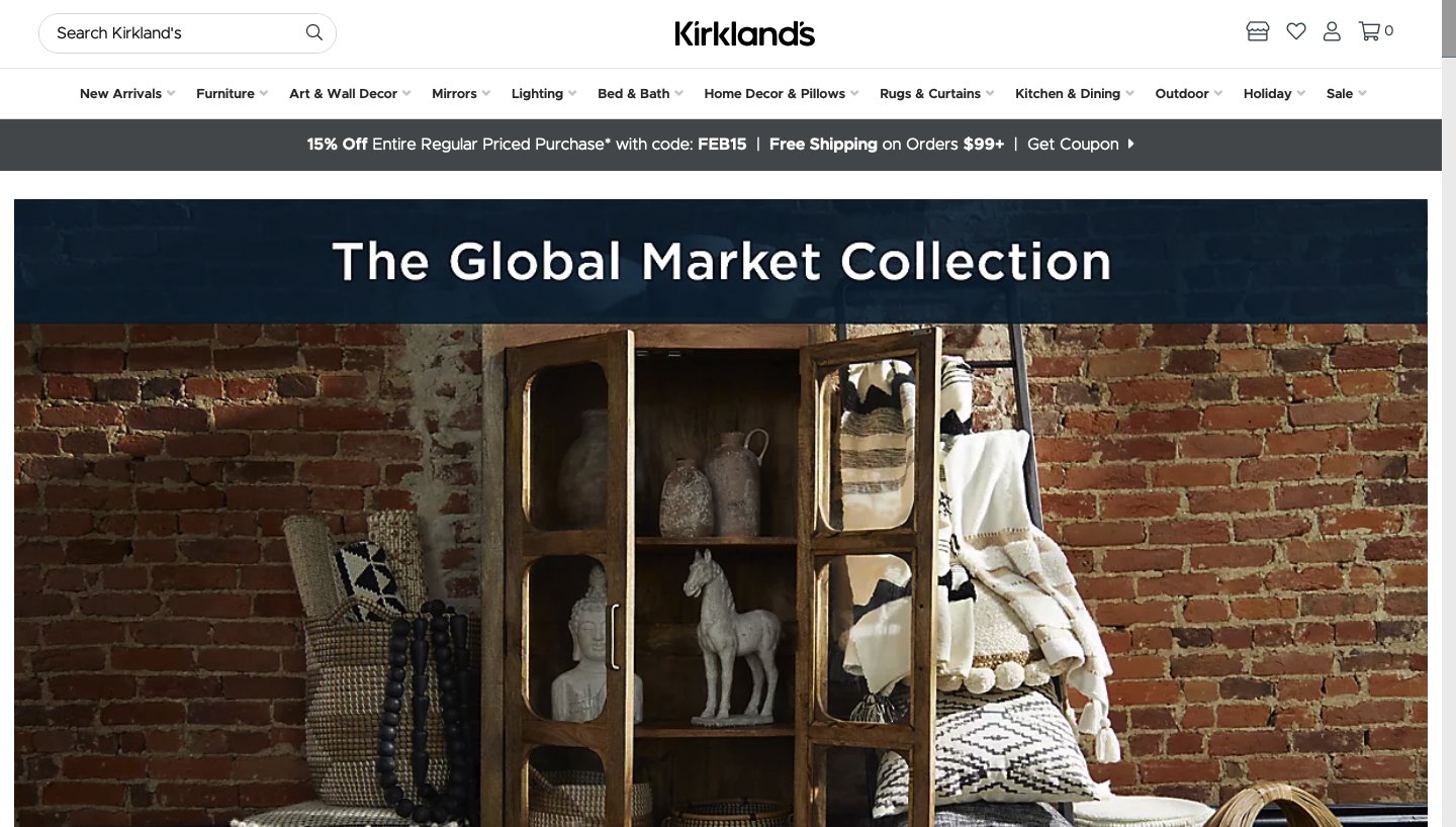 Kirkland’s headless website example