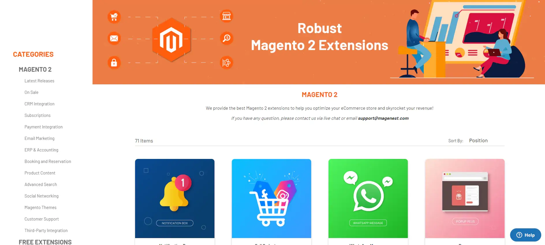 Magenest stores for Magento extensions