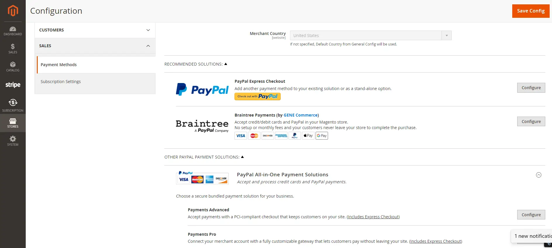 Magento payment integration