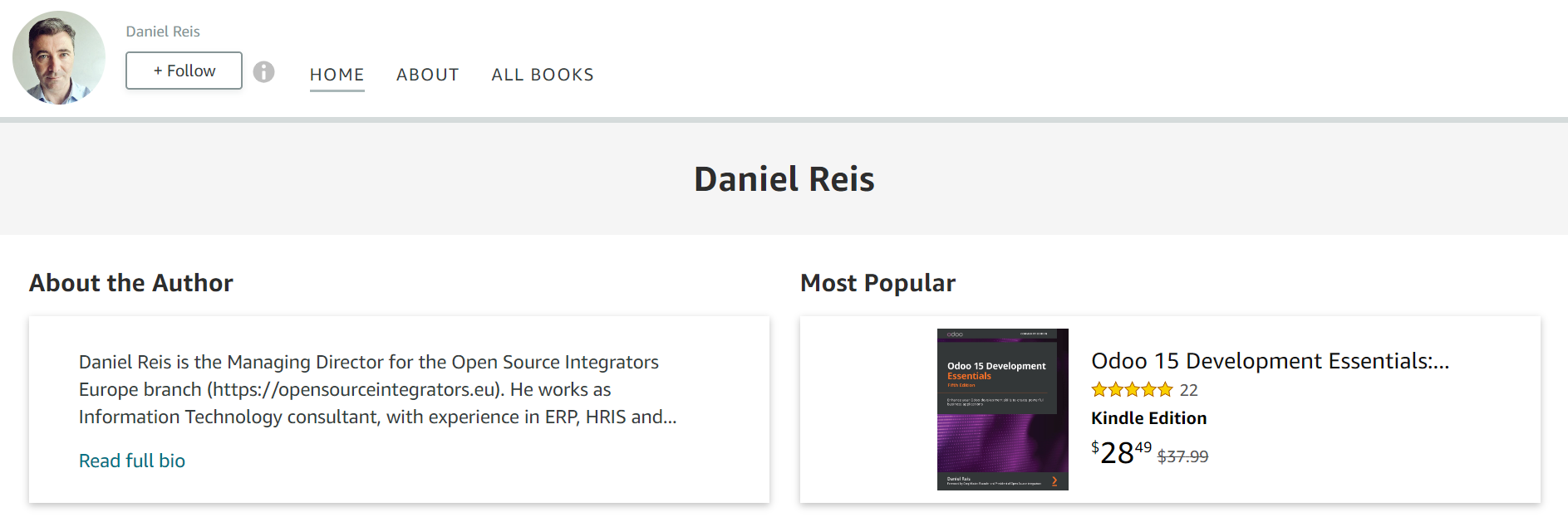 Bộ sách Odoo Development Essentials của Daniel Reis