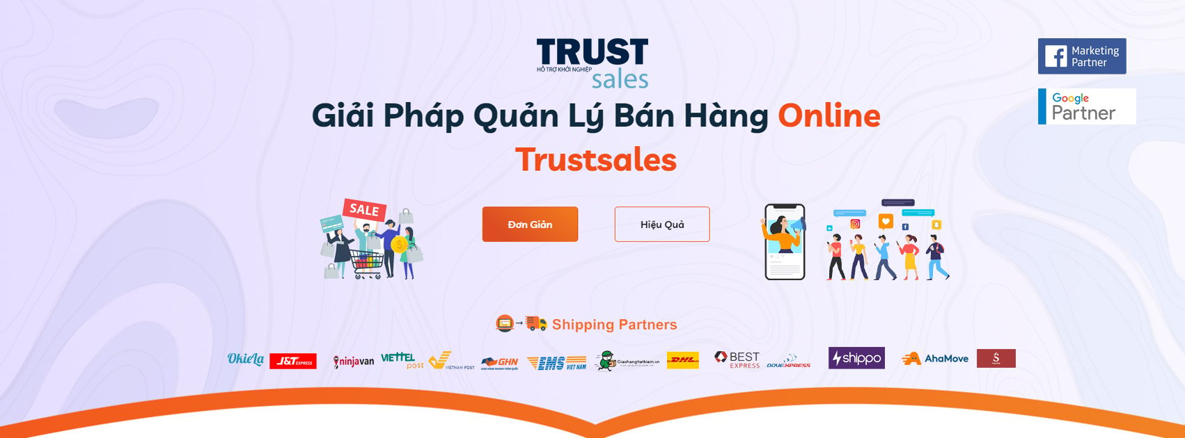 TrustSales: phù hợp cho việc bán hàng qua mạng xã hội