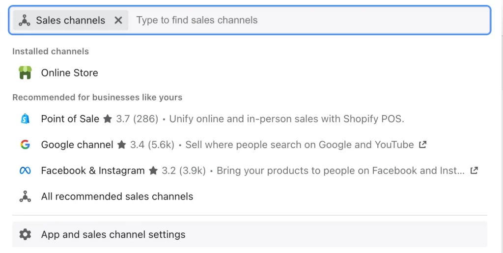 Showcase Products on Sales Channels