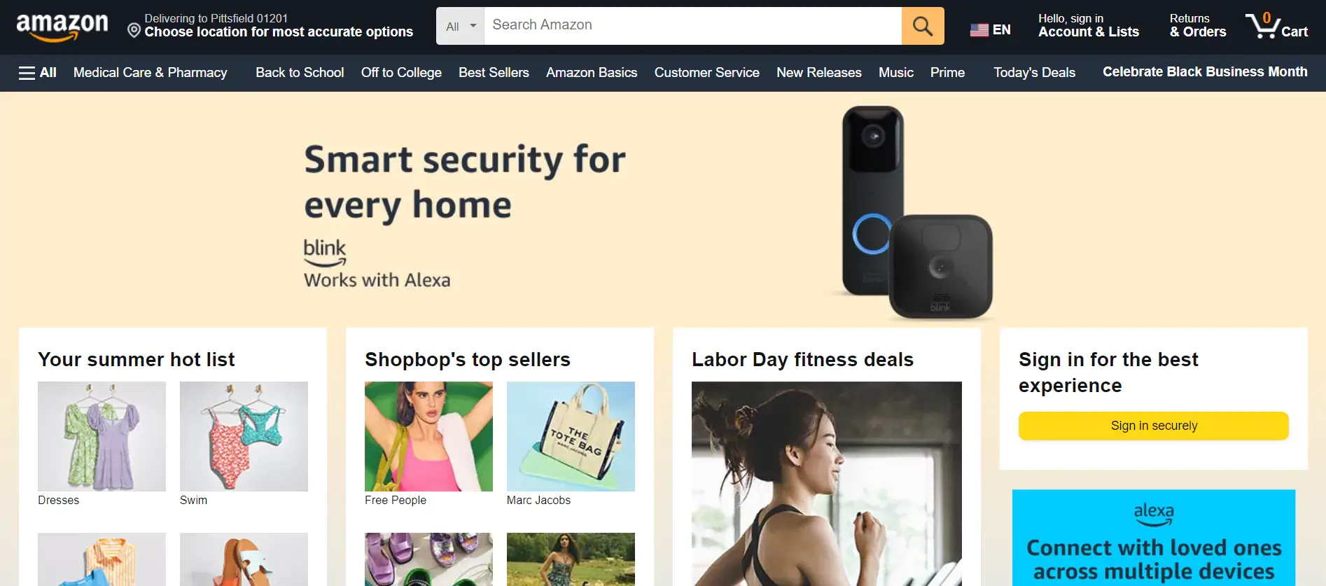 Amazon website