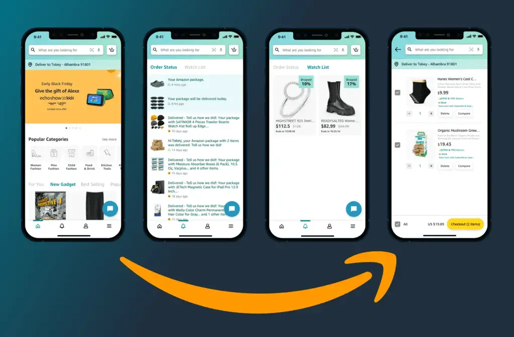 Amazon - eCommerce and mCommerce example
