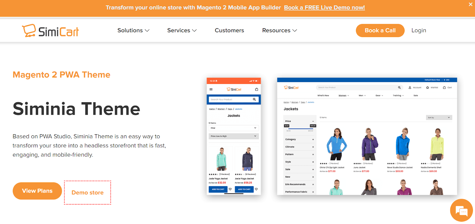 SimiCart's Magento PWA Theme: A Mobile-Friendly Approach