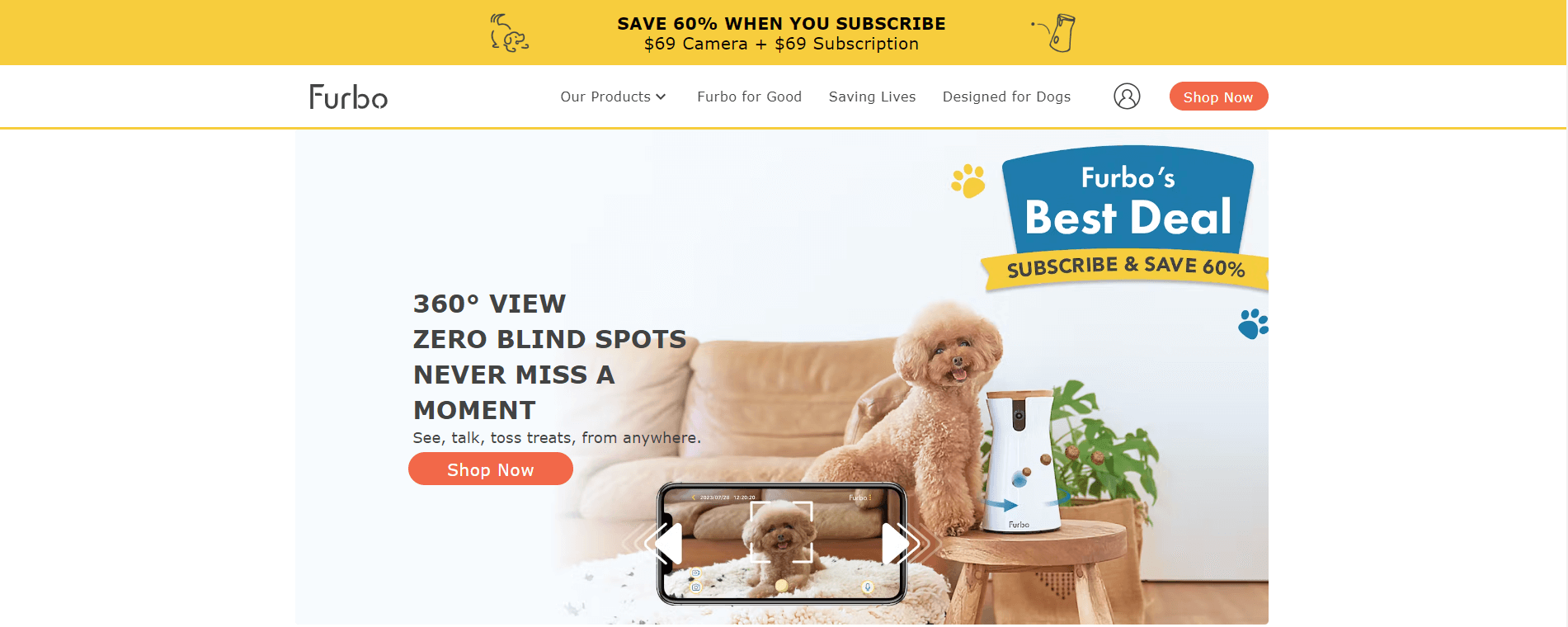Shopify pet store: Furbo