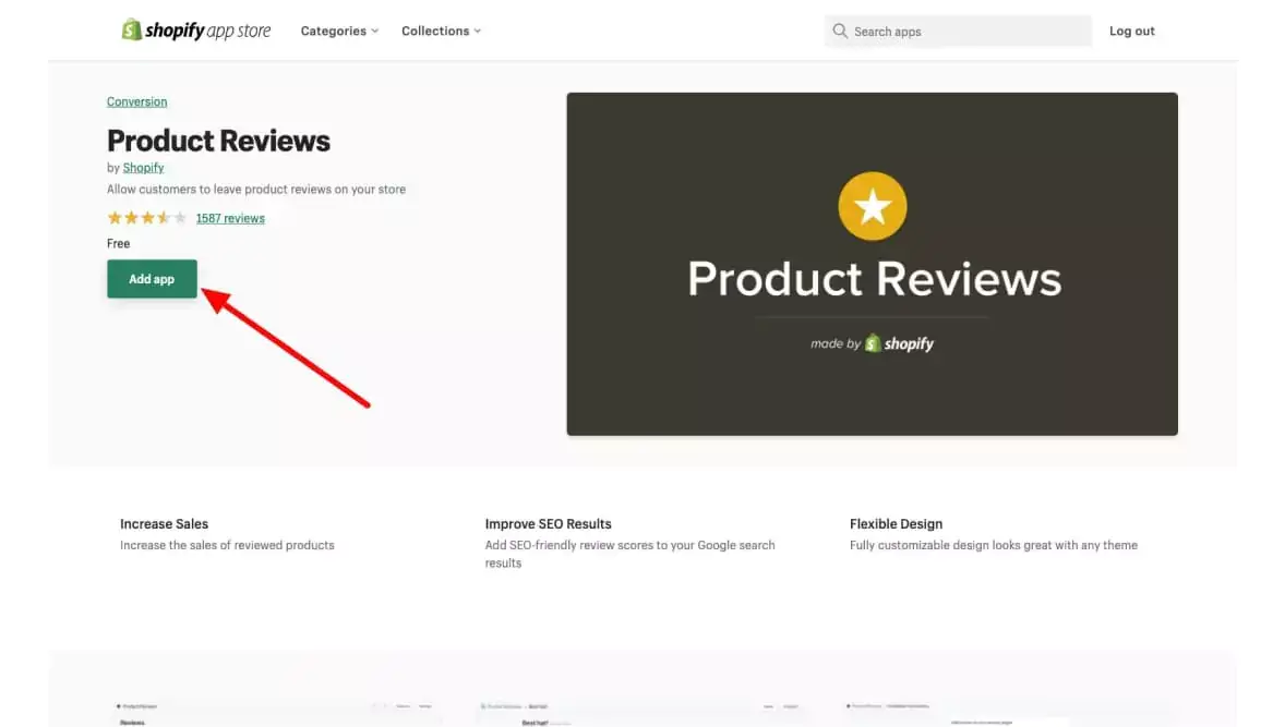 Step 3.1: Add and install the Product Reviews app