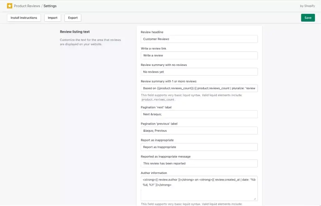 Step 7.4: Customize your Product Reviews block(s)