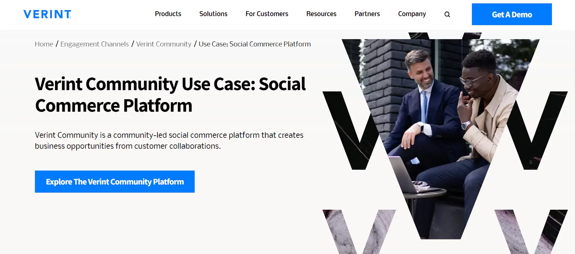 Top social commerce platforms examples: Verint