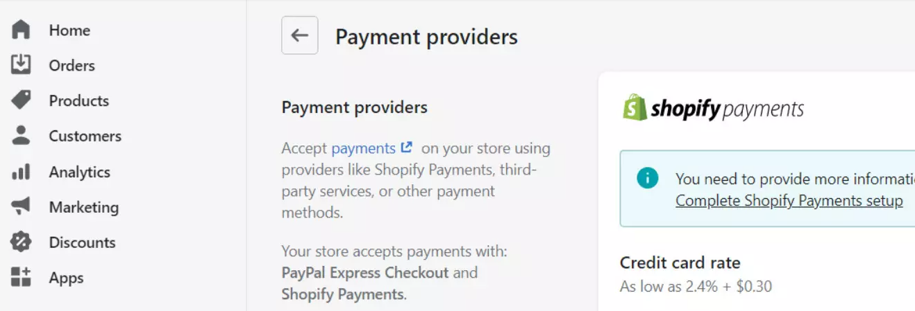 Cách lựa chọn cổng thanh toán trên Shopify là gì