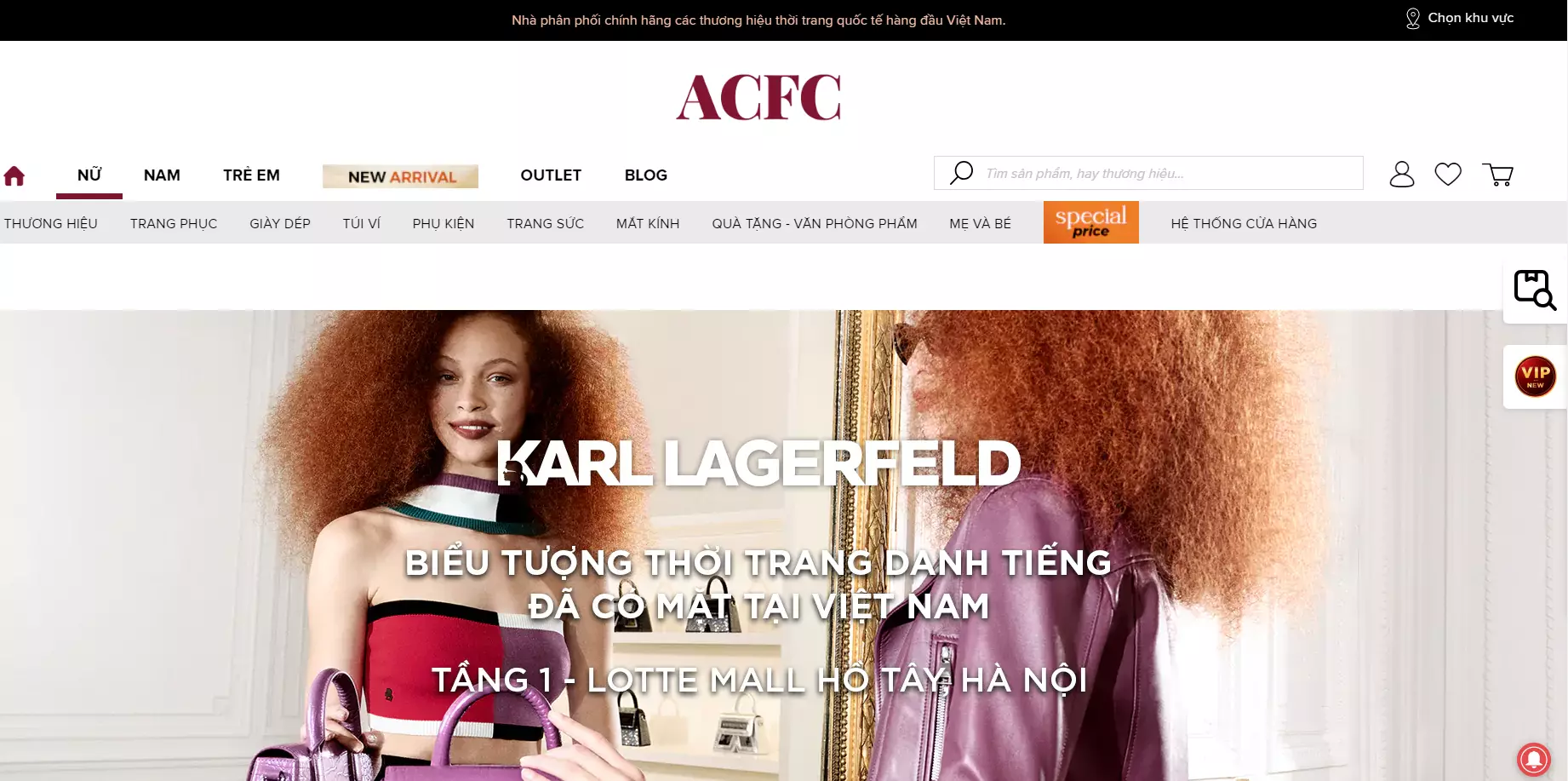 ACFC là website bán hàng đẹp