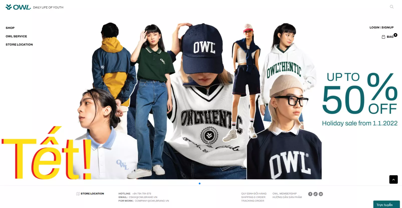 Thời trang Owl là Website bán hàng đẹp