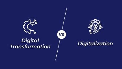digital transformation vs digitalization
