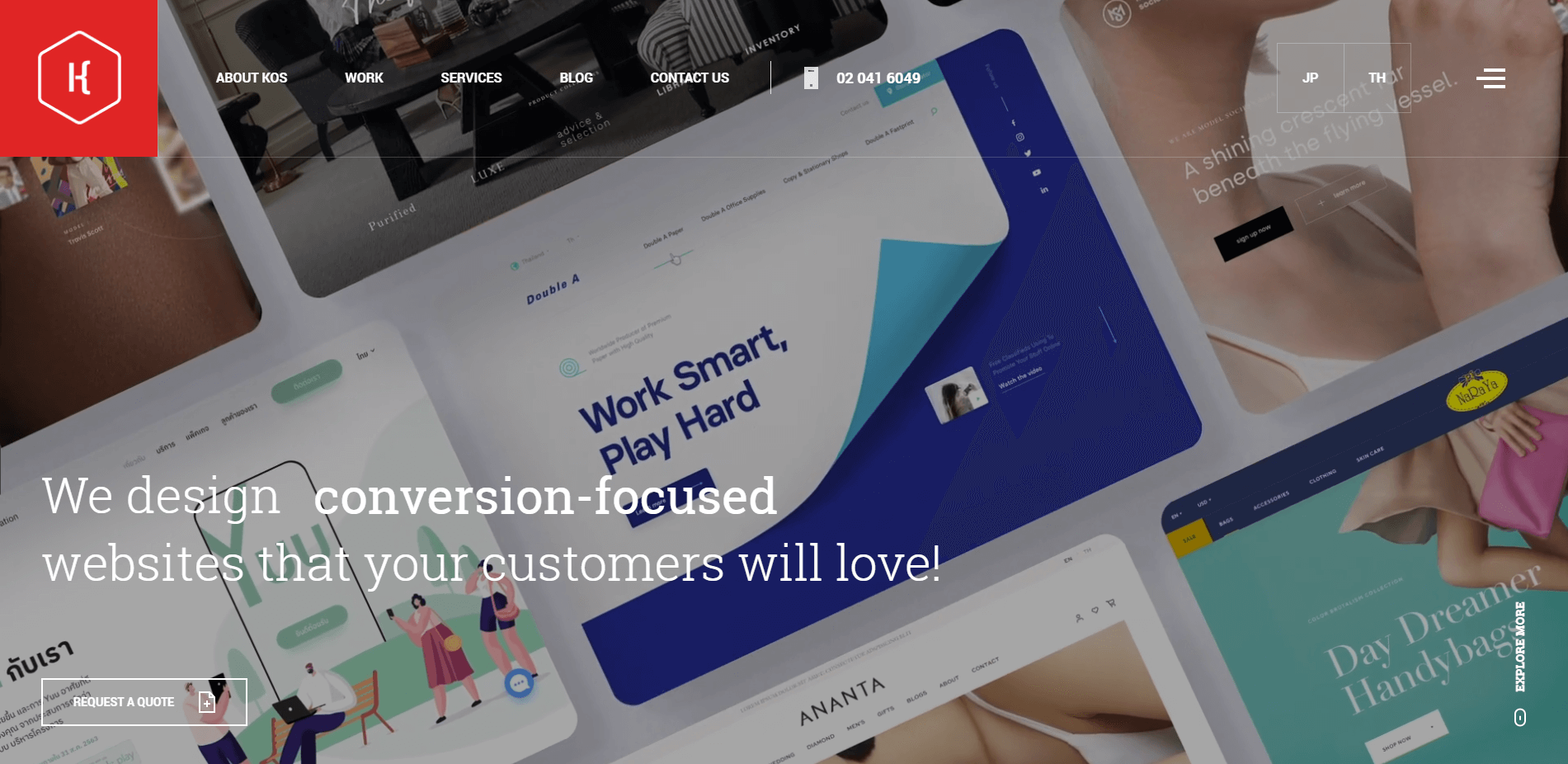 Shopify website development company in Thailand: KOS Design