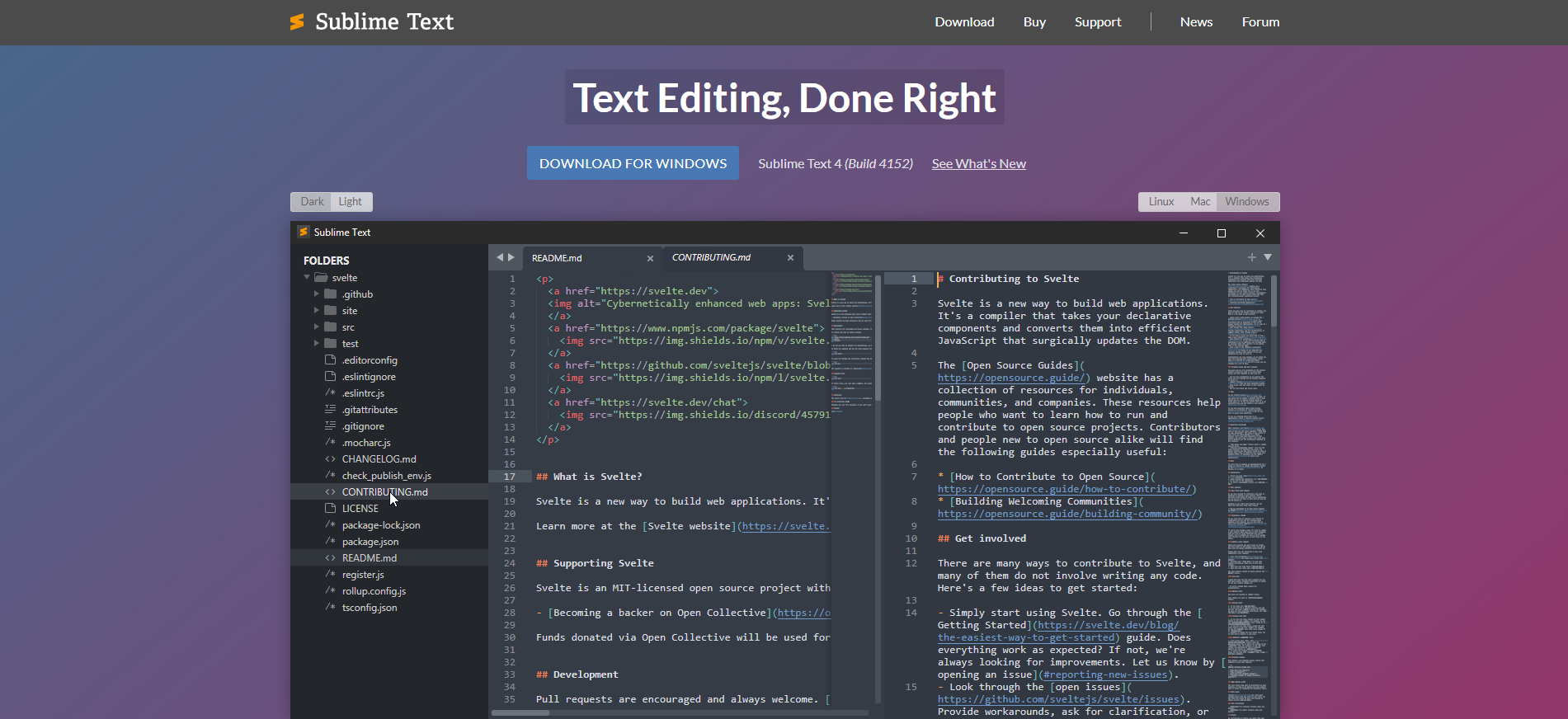 website development tools: Sublime Text