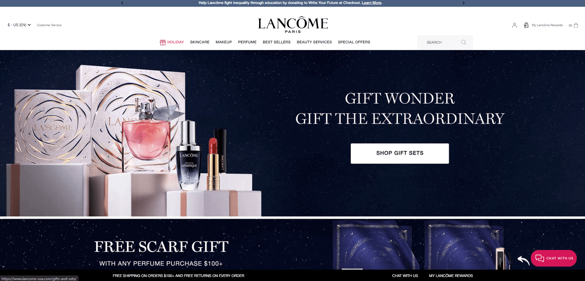 Lancôme website