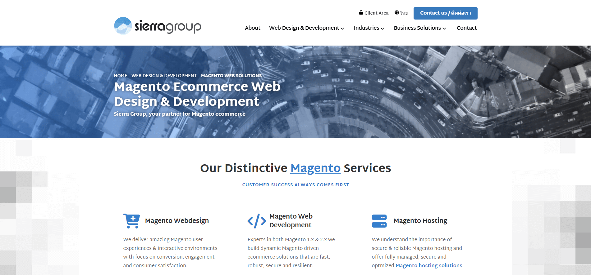 Sierra Group Magento website development company in Thailand
