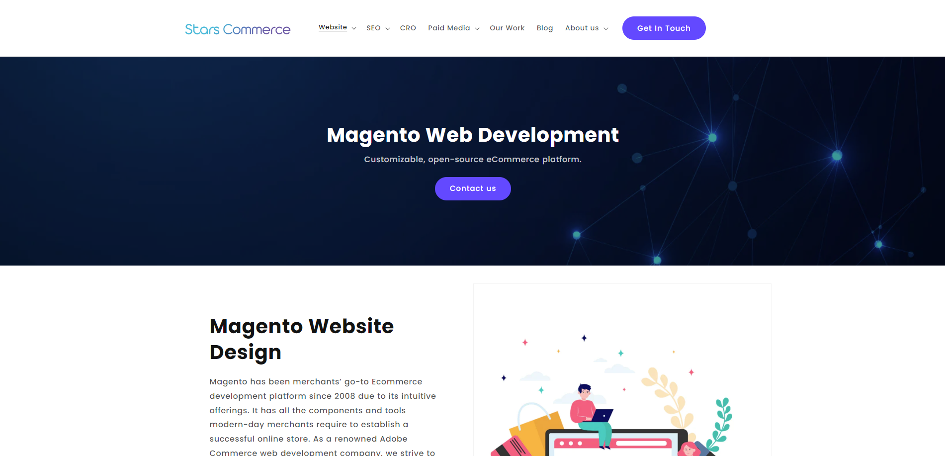 StarsCommerce Magento website development