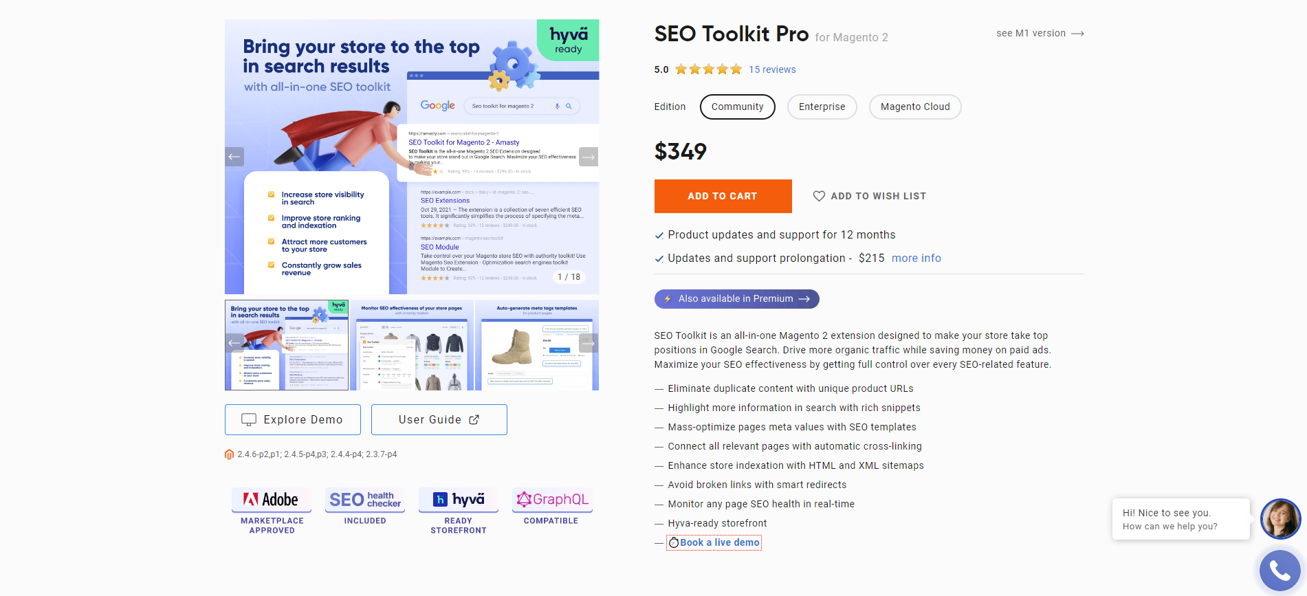 Top Best Magento 2 Extensions for Marketing and SEO: Amasty SEO Toolkit for Magento 2