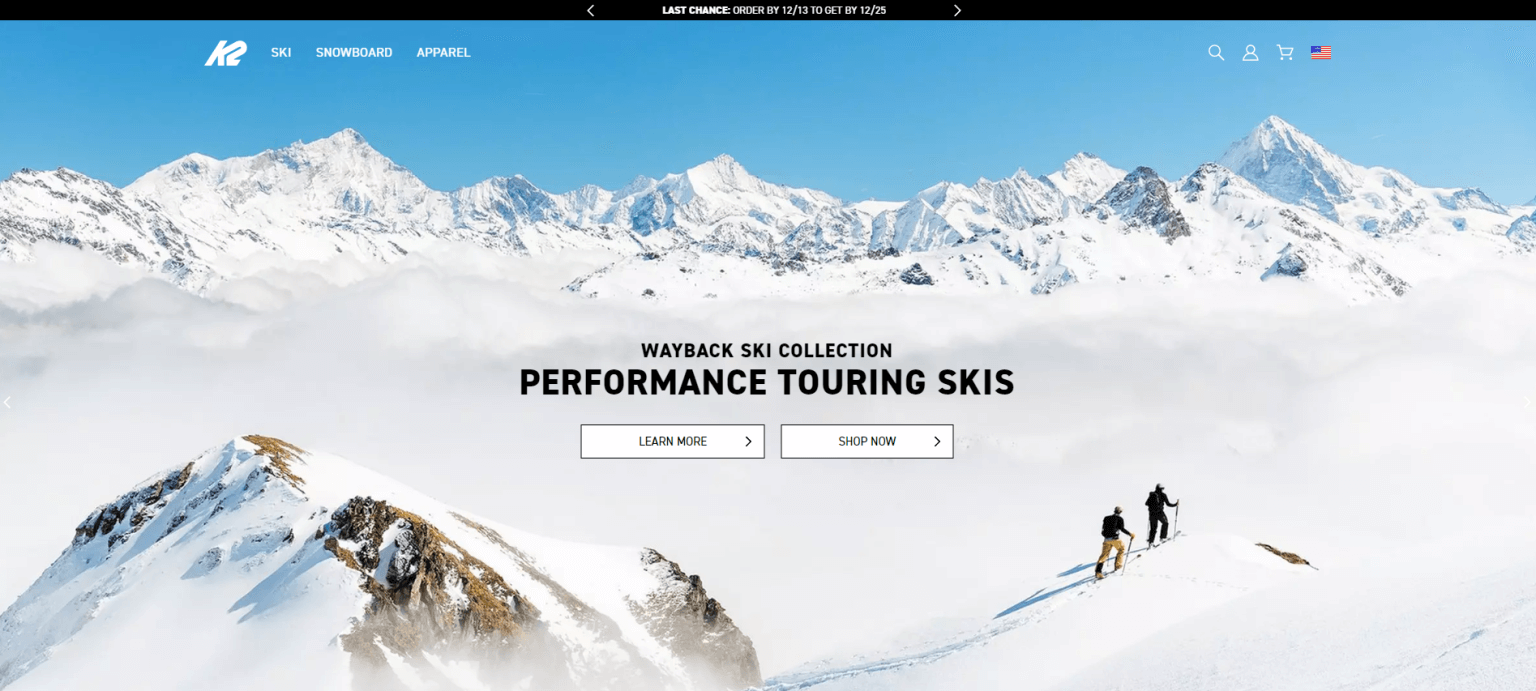 Real-world example of successful Headless Commerce User experience: K2 Sports