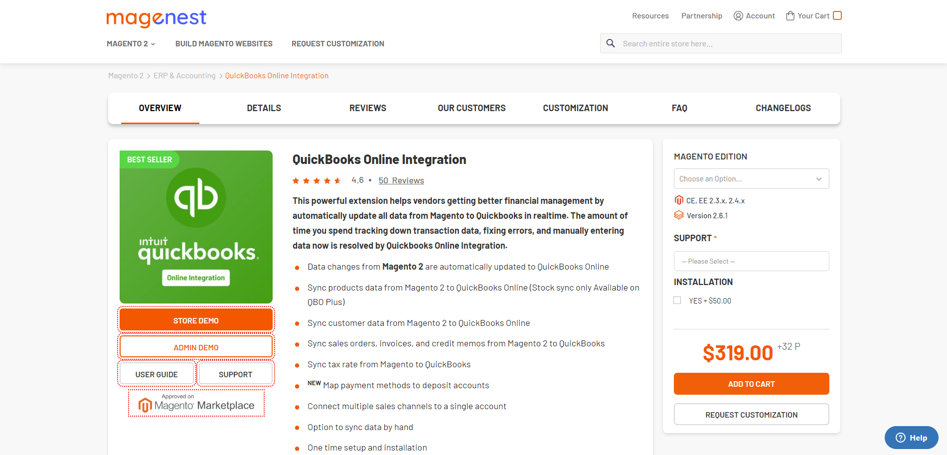 Magenest QuickBooks Online Integration