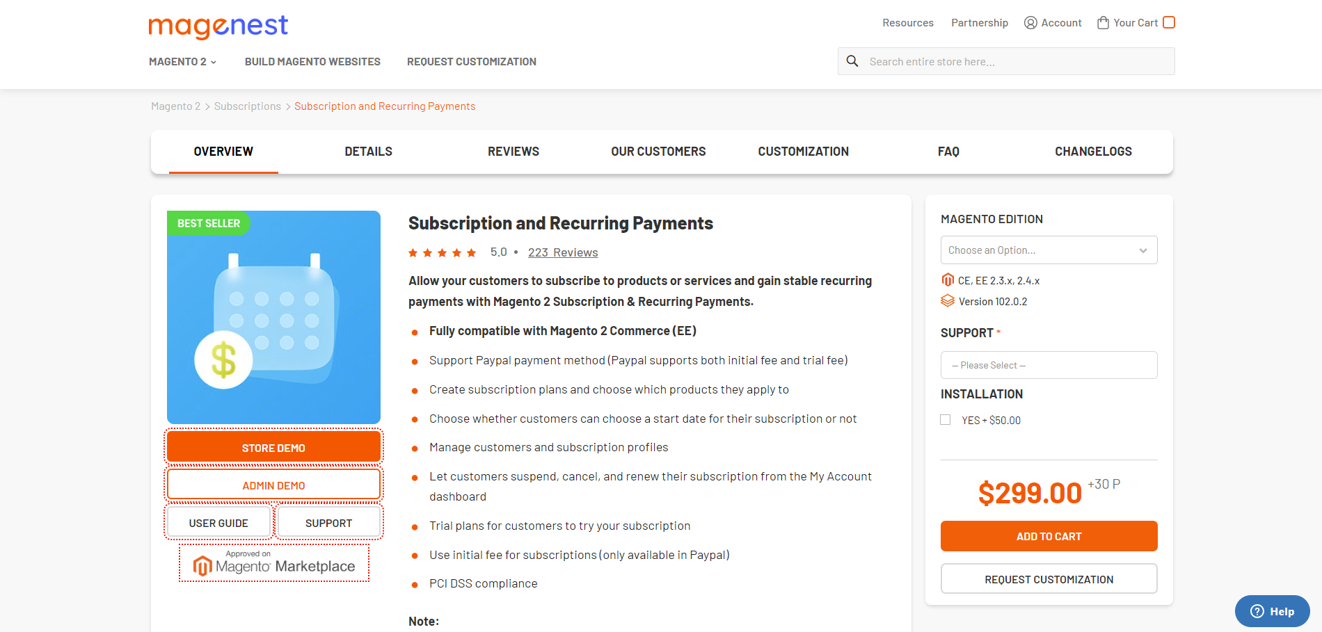 Best Magento 2 extensions: Magenest Subscription and Recurring Payments