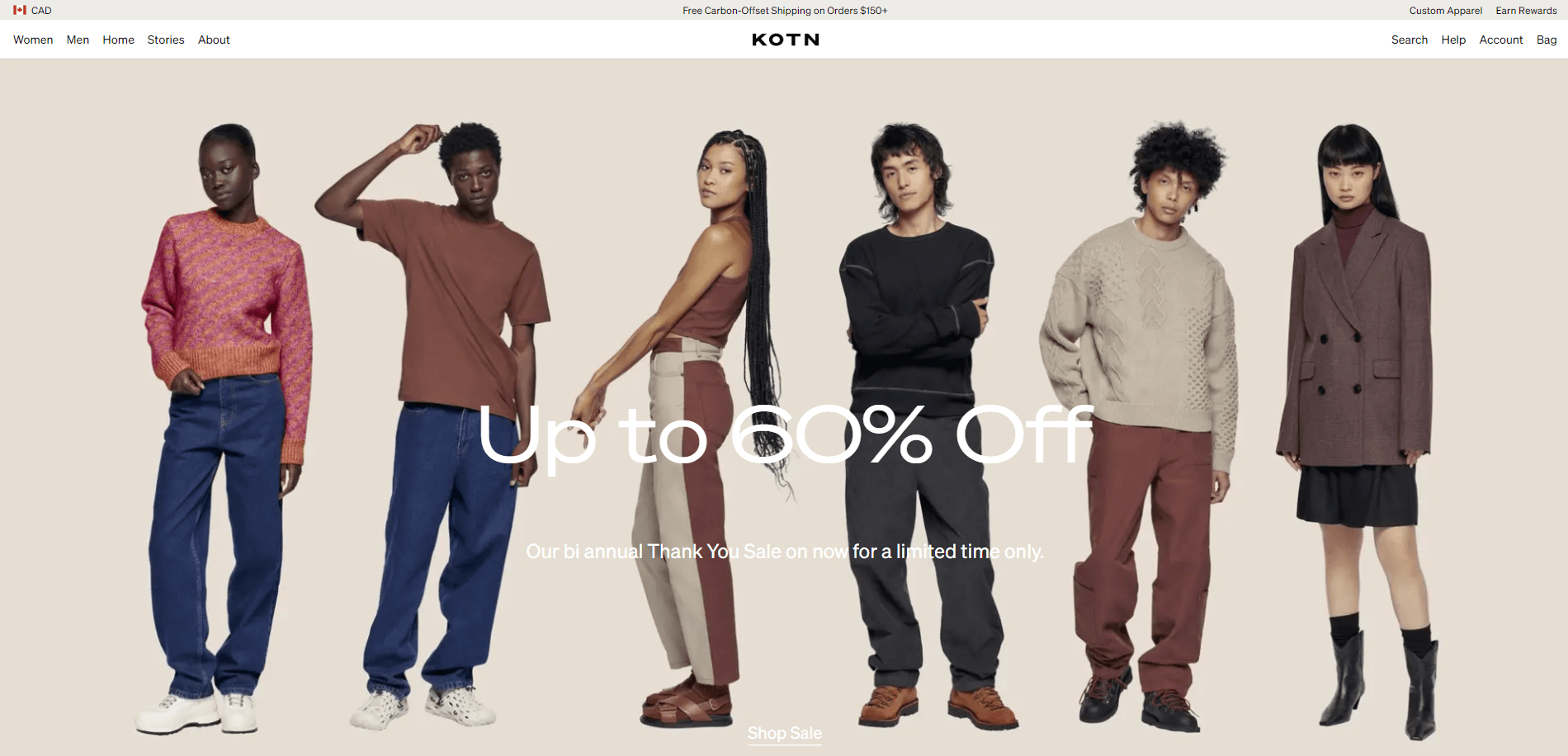 shopify stores clothing: Kotn
