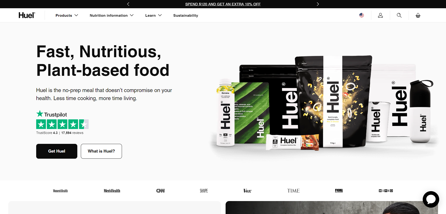 best Shopify fitness stores huel